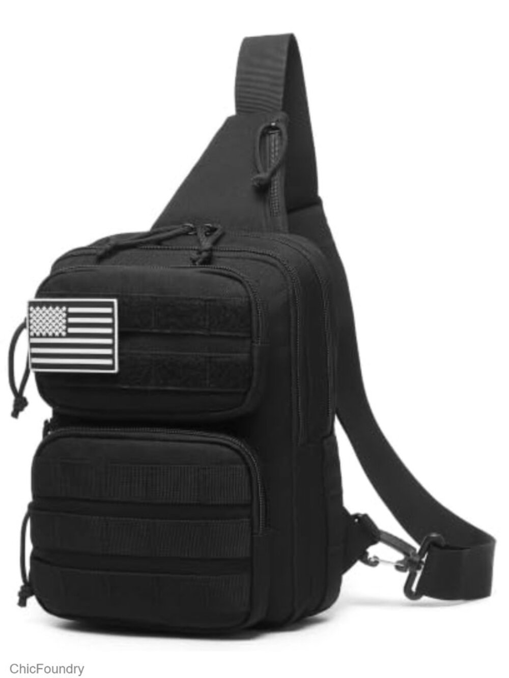 RFID Blocking Tactical Crossbody Sling Bag with MOLLE System - Water Resistant